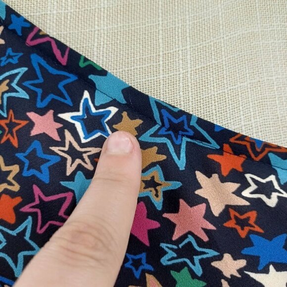 J. Crew Jacuzzi One Shoulder Top In Kaleidoscope Star Print Women's 2 Party - Picture 12 of 12